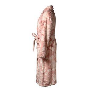 new Wild Sage Women's Plush Robe in Pink + Burgundy hues - Size Small / Medium